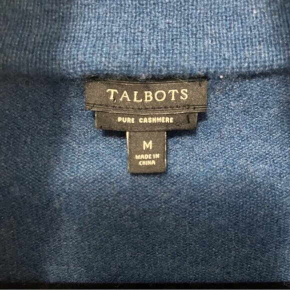 Talbots Pure Cashmere Cowlneck Sweater in Teal - Picture 3 of 7